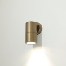 Lustro GU10 Brass Fixed Exterior Wall Washer Spotlight